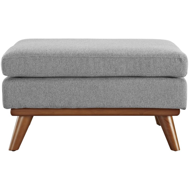Allora Fabric Upholstered Ottoman in Expectation Gray