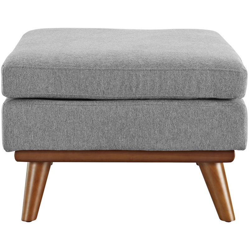 Allora Fabric Upholstered Ottoman in Expectation Gray