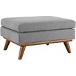 Allora Fabric Upholstered Ottoman in Expectation Gray