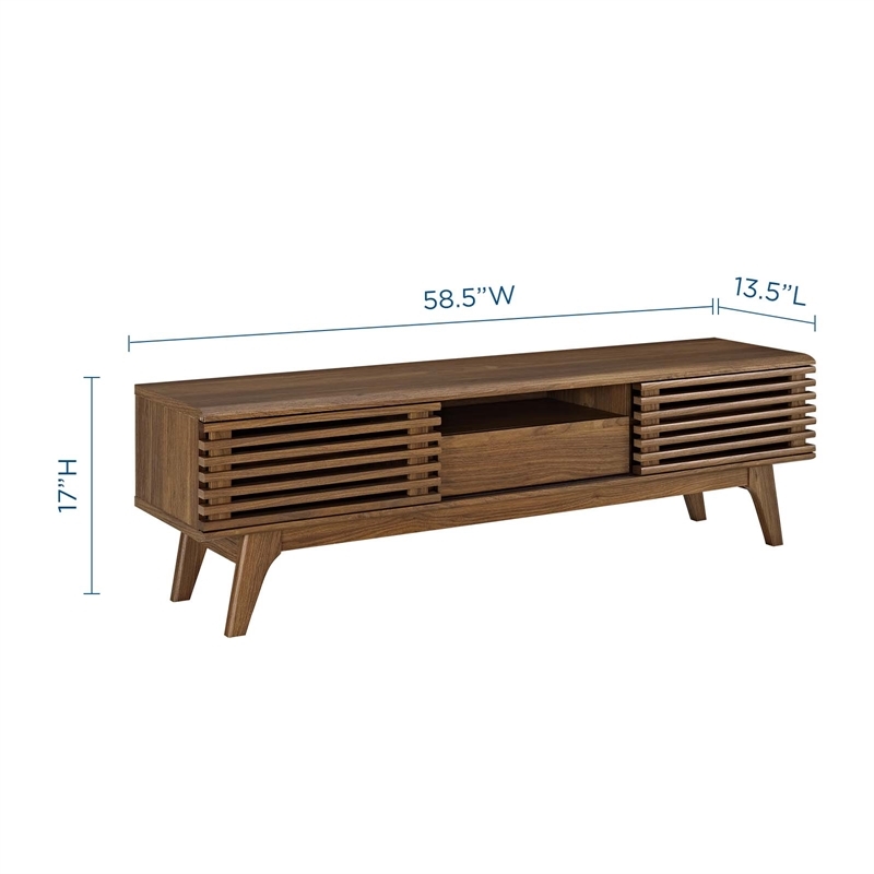 Allora 2-Shelf Modern Wood TV Stand for TVs up to 59