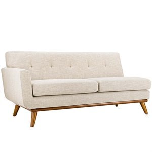 allora right facing upholstered loveseat in beige