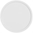 Allora Modern Fiberboard/Steel Metal End Table with Round Top in White