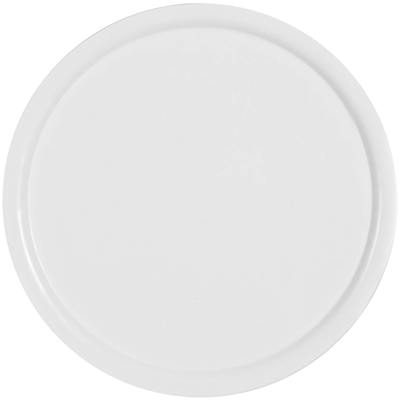 Allora Modern Fiberboard/Steel Metal End Table with Round Top in White