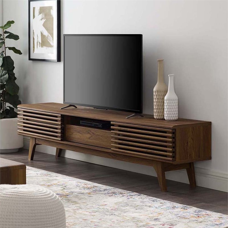 Allora Mid-Century Wood TV Stand for TVs up to 70