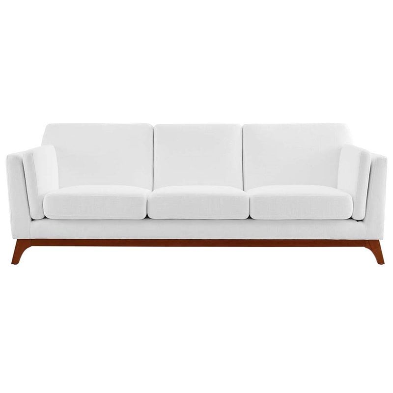 Allora Mid Century Modern Sofa in White