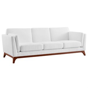 Allora Mid Century Modern Sofa in White