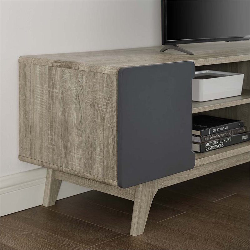 Allora Mid-Century Wood TV Stand for TVs up to 70