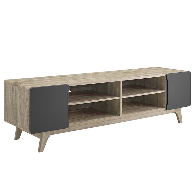Allora Mid-Century Wood TV Stand for TVs up to 70