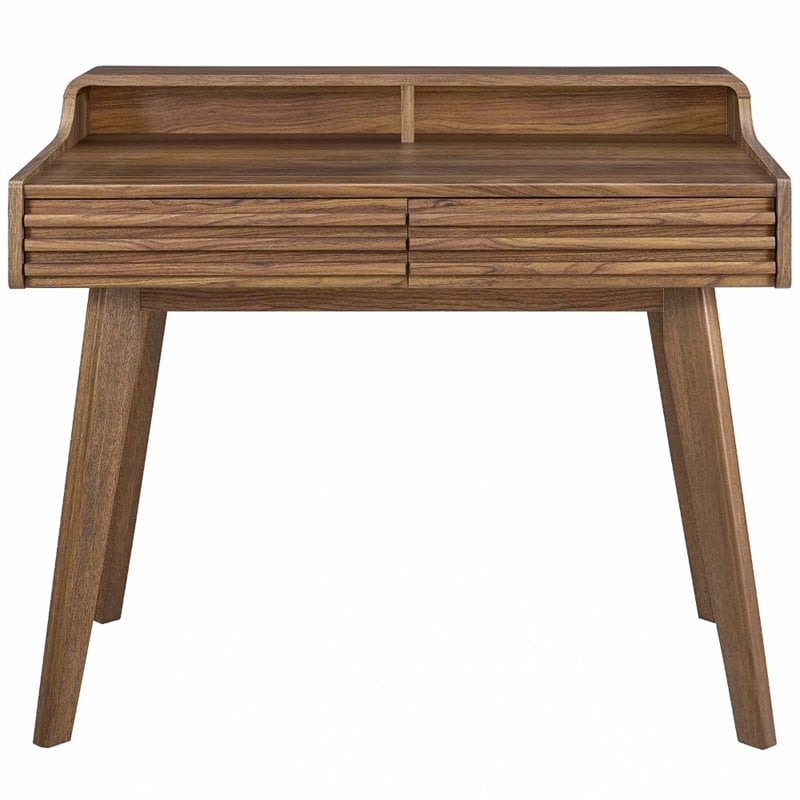 Allora Mid-Century Writing Desk in Walnut