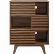 Allora Mid-Century Three Tier Sideboard in Walnut