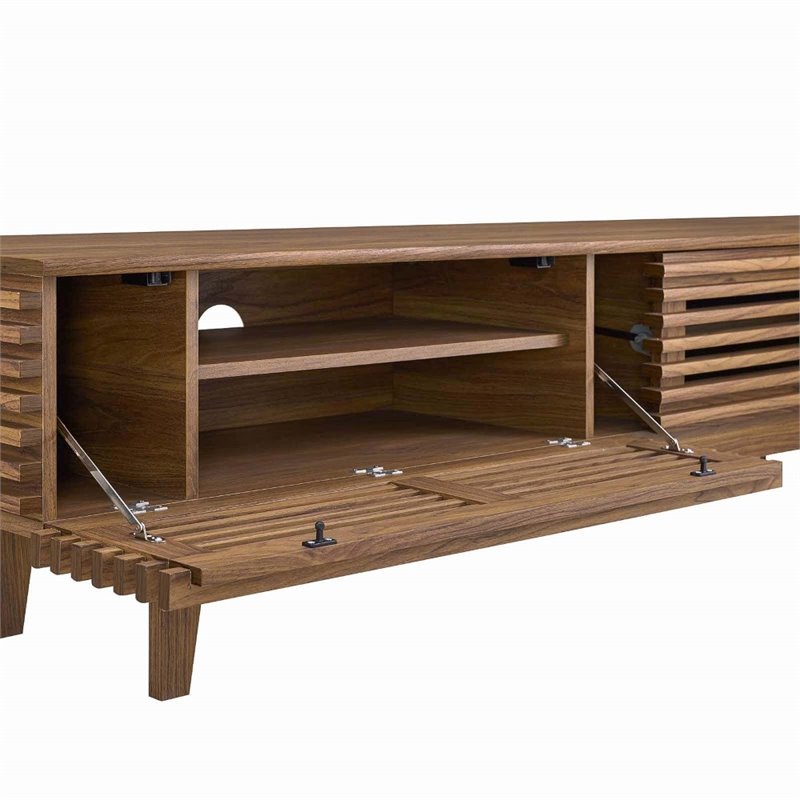 Allora Mid-Century Wood TV Stand for TVs up to 71