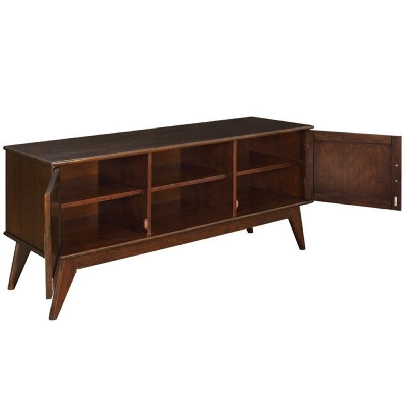 Allora Mid-Century Wood Low TV Stand for TVs up to 60