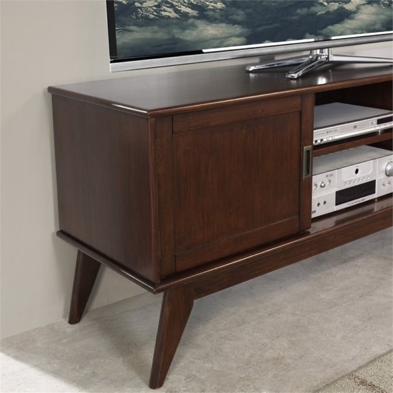 Allora Mid-Century Wood Low TV Stand for TVs up to 60