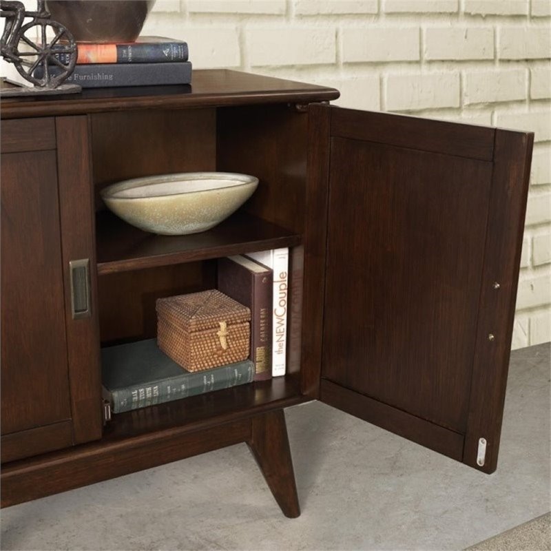 Allora Solid Wood Storage Cabinet in Auburn Brown