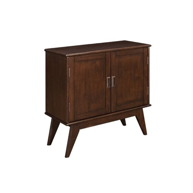 Allora Solid Wood Storage Cabinet in Auburn Brown
