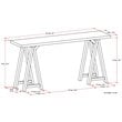 Allora Solid Wood Console Table in Medium Saddle Brown