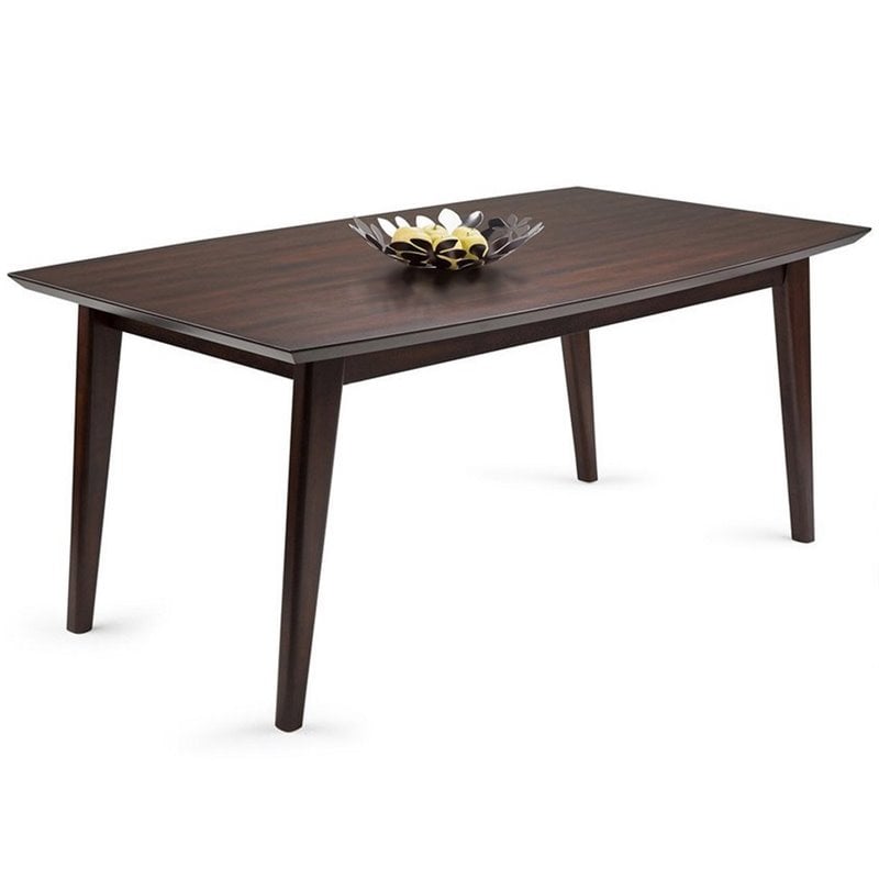 Allora Mid Century Dining Table in Java Brown