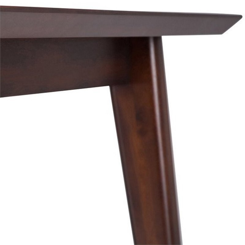 Allora Mid Century Dining Table in Java Brown