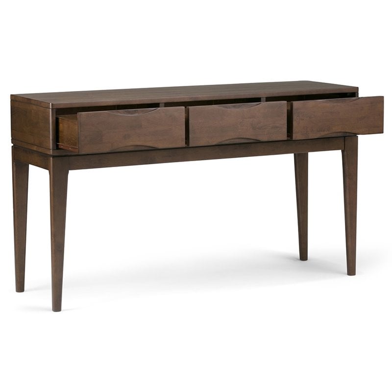 Allora Wooden Console Table in Walnut Brown