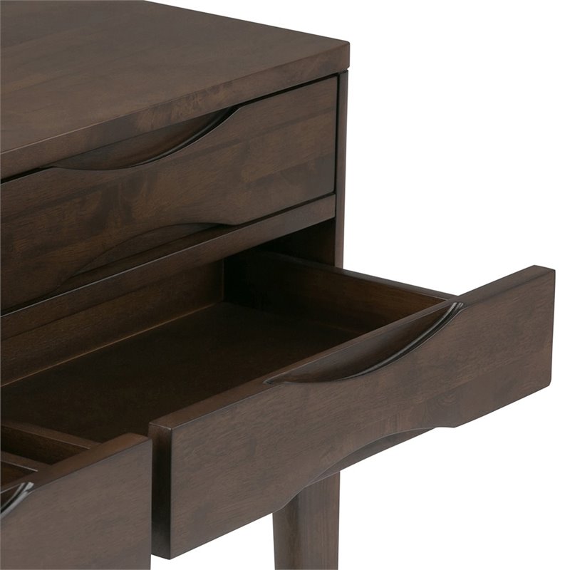 Allora Wooden Hallway Console Table in Walnut Brown
