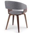 Allora Mid-Century Wooden 7 Piece Dining Set in Light Gray