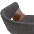 Allora Mid-Century Wooden 7 Piece Dining Set in Charcoal Gray