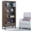 Allora 4 Shelf Wooden Bookcase in Walnut