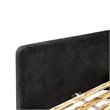 Allora Modern Wood Queen Platform Bed with Upholstered Headboard in Gray