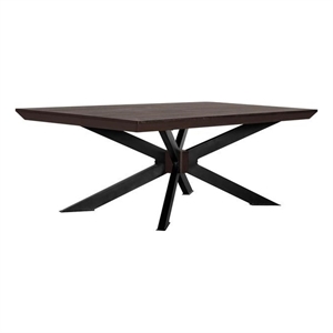 Allora Acacia Mid-Century Modern Coffee Table in Brown
