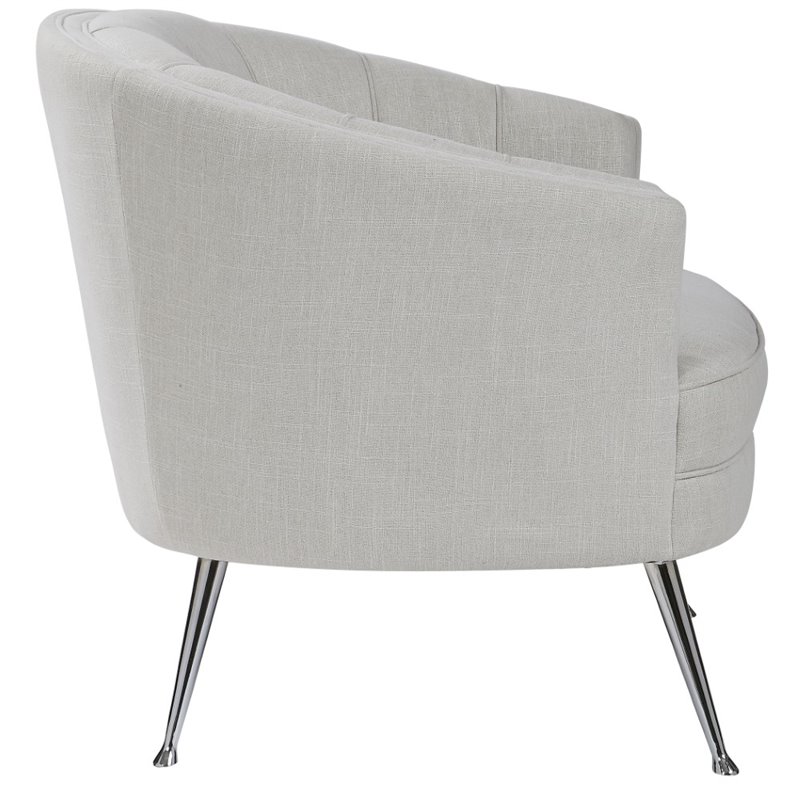 Allora Mid-Century Accent Chair in Light Tan
