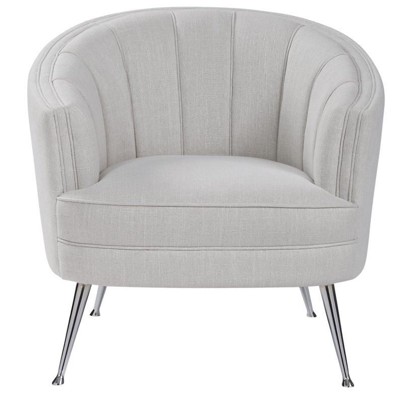 Allora Mid-Century Accent Chair in Light Tan