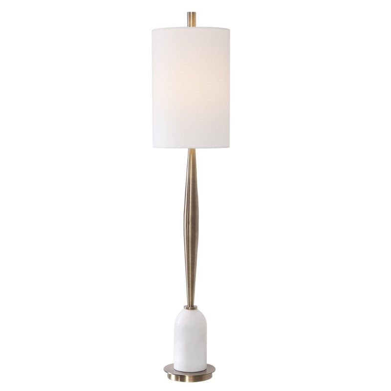Allora Mid-Century Buffet Lamp in Antique Brass