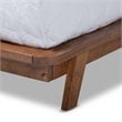 Allora Mid-Century Wood Full Size Platform Bed in Gray/Walnut Brown