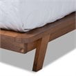 Allora Mid-Century Wood King Size Platform Bed in Light Beige