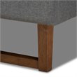 Allora Mid-Century Wood and Fabric King Platform Bed in Dark Gray