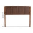 Allora Mid-Century Wood and Fabric King Platform Bed in Dark Gray
