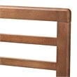 Allora Mid-Century Wood King Platform Bed in Walnut Brown
