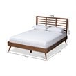 Allora Mid-Century Wood King Platform Bed in Walnut Brown