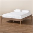 Allora Mid-Century Wood Platform Queen Bed in Oak