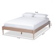 Allora Mid-Century Wood Platform Queen Bed in Oak