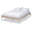 Allora Mid-Century Wood Platform Full Bed in White Oak