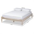 Allora Mid-Century Wood Platform Full Bed in White Oak