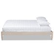 Allora Mid-Century Wood Platform King Bed in White Oak