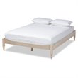 Allora Mid-Century Wood Platform King Bed in White Oak