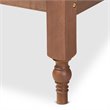 Allora Mid-Century Rubberwood Full Size Platform Bed in Ash Walnut