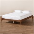 Allora Mid-Century Rubberwood Full Size Platform Bed in Ash Walnut