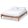 Allora Mid-Century Rubberwood Full Size Platform Bed in Ash Walnut
