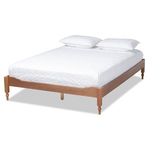Allora Mid-Century Modern Wood Platform Bed in Ash and Walnut