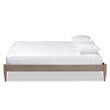 Allora Mid-Century Wood Platform Queen Bed in Weathered Gray