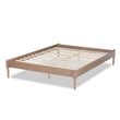 Allora Mid-Century Wood Platform Full Bed in Antique Oak